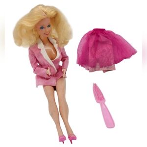 Vintage 1984 Day To Night Barbie Mattel 7929 Doll With Day Outfit & Night Shoes